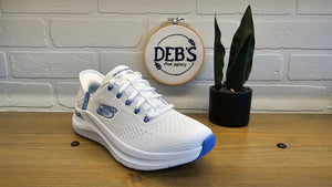 Skechers Arch Fit Easy Chic - White & Blue